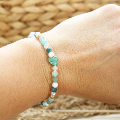 Bracelet lithothérapie pour l’expression de soi et la gestion émotionnelle – Création artisanale
