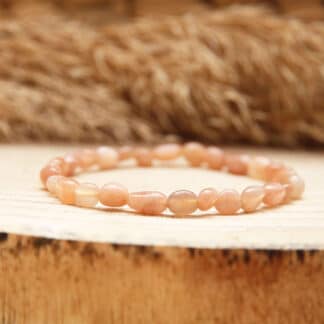 Bracelet en pierres de soleil pour femme sur fil élastique