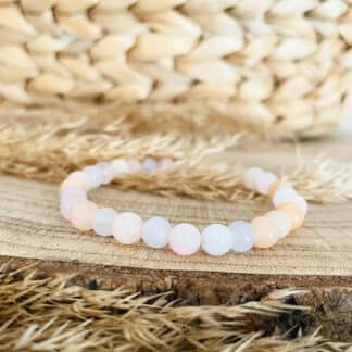Bracelet en morganite 6mm