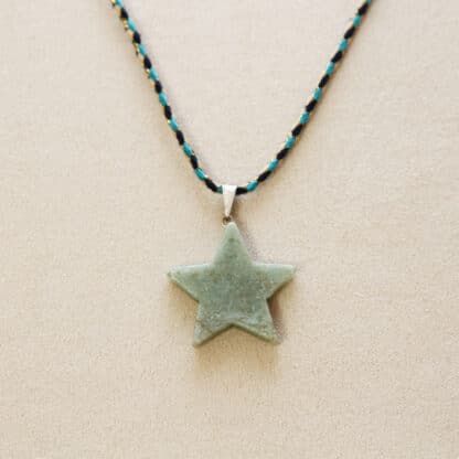 Bijou étoile aventurine verte – sérénité, optimisme et équilibre