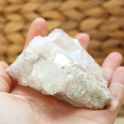 Quartz Aqua Aura naturel – Pierre lithothérapie pour sérénité et énergie positive.