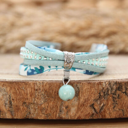 Bracelet enfant amazonite, idée cadeau bien-être et sérénité pour fille