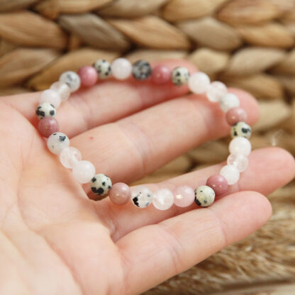 Bracelet « Lâcher-prise » – pierres naturelles 6mm, fait main avec amour 🌿