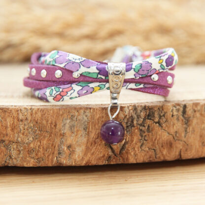 Bracelet enfant améthyste, idée cadeau apaisante et douce pour fille