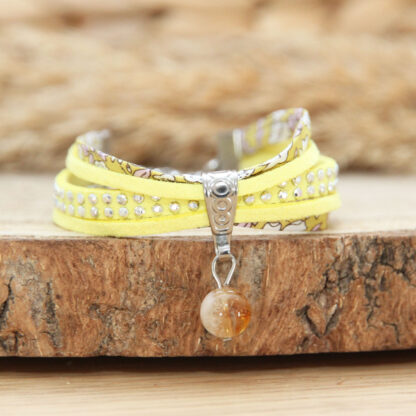 Bracelet enfant citrine, idée cadeau lumineuse et positive pour fille