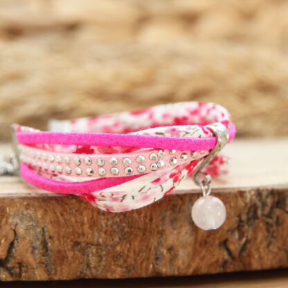 Bracelet pour enfant avec quartz rose pas cher et original