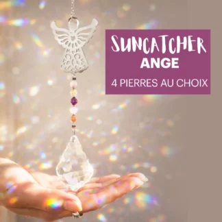 Attrape soleil ange avec pierres naturelles au choix
