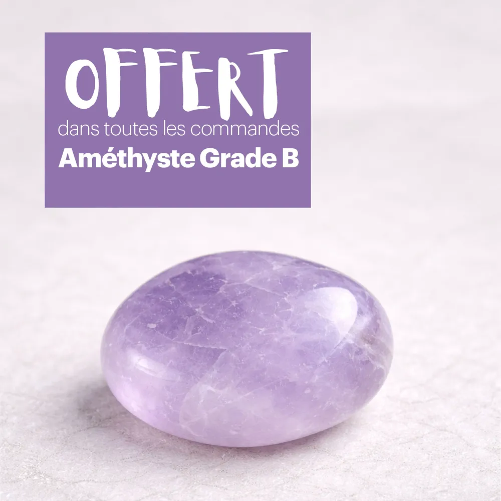 une pierre d'améthyste offerte