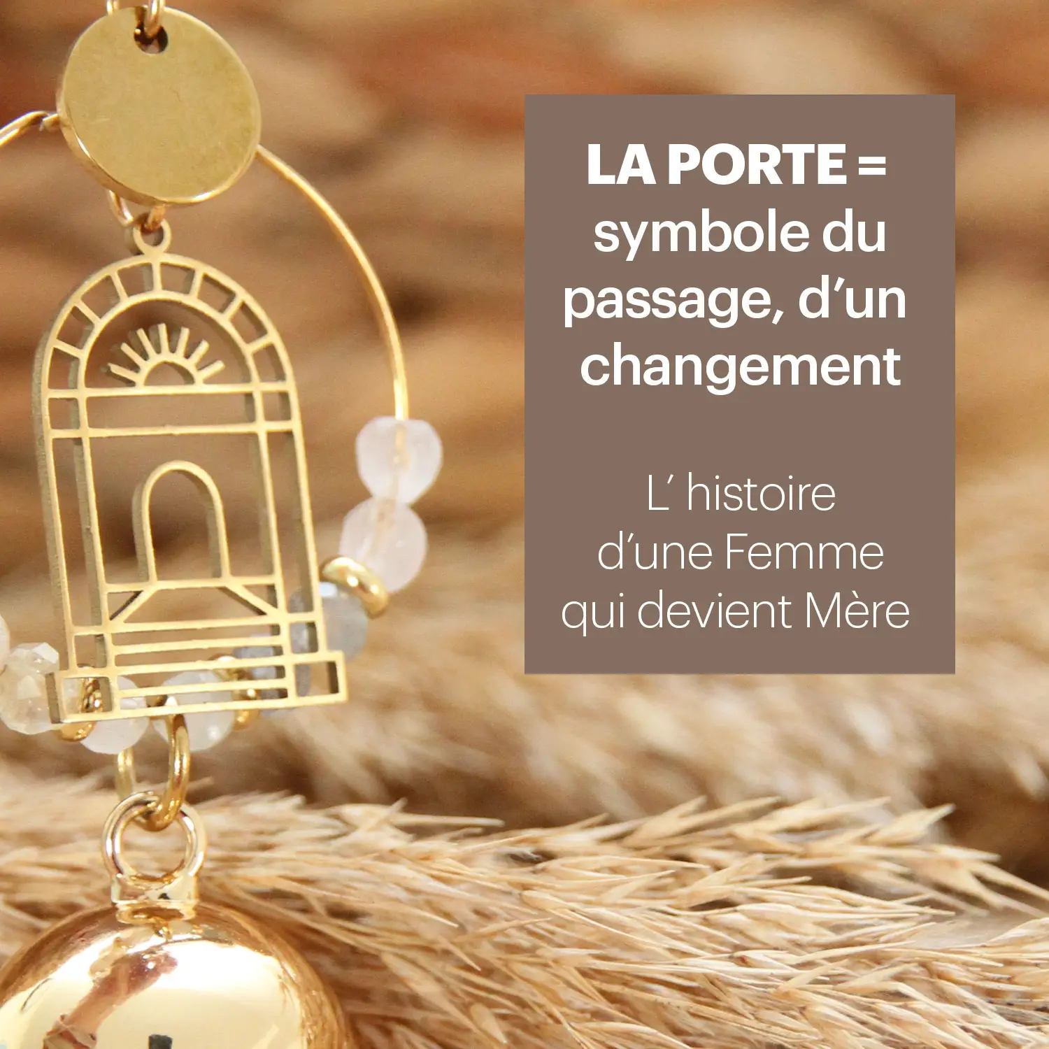 Détail cercle 25 mm : 9 pierres naturelles 4 mm personnalisables – bola de grossesse lithothérapie Le Passage