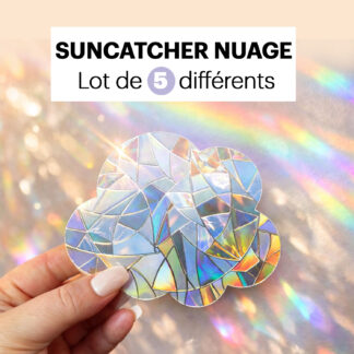 Lot de 5 suncatcher autocollants en forme de nuage