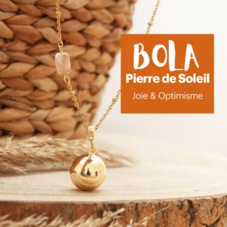 Bola de grossesse pierre de soleil : un bijou lumineux pour créer un lien doux avec bébé dès la grossesse ☀️✨