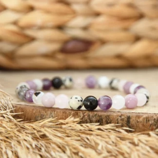 Bracelet grossesse en pierres naturelles pour future maman – lithothérapie bien-être et sérénité. Une création sur mesure made in France Ma Peste Adorée