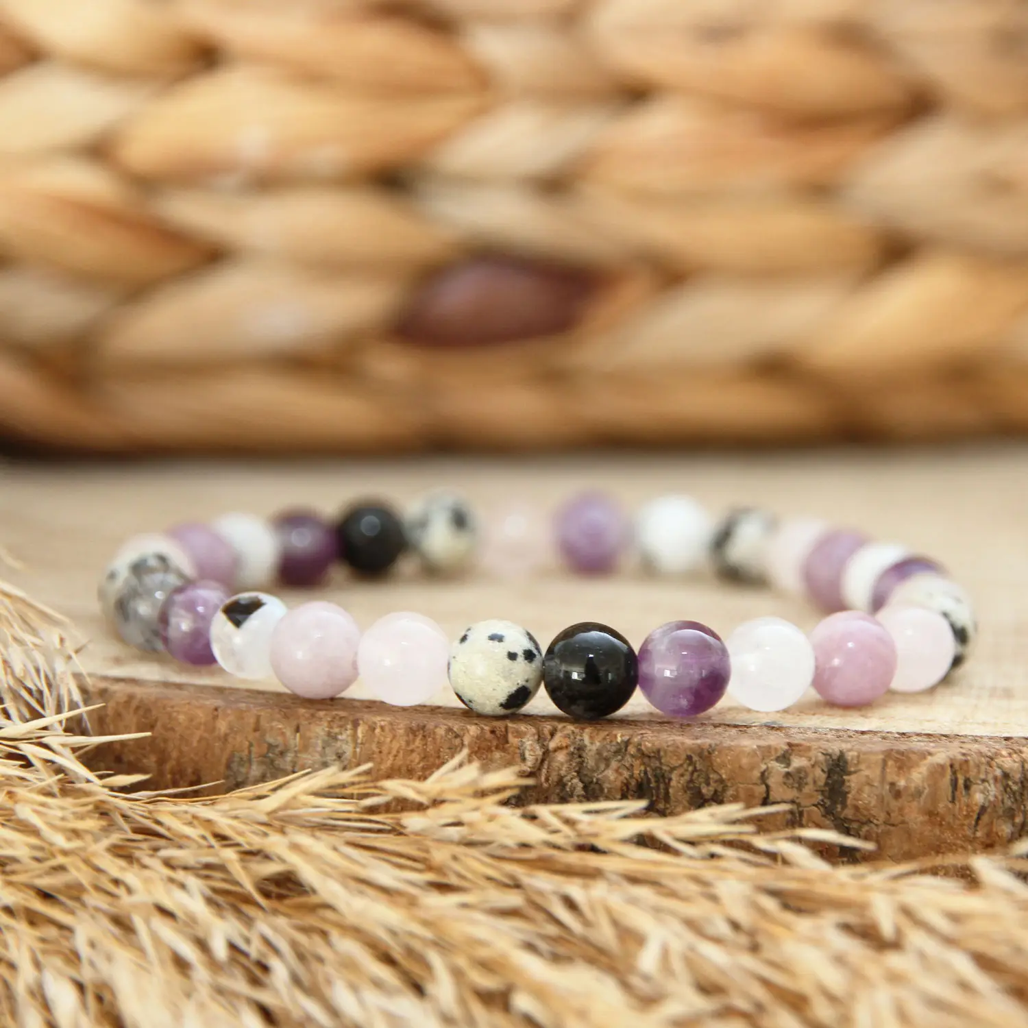 Bracelet grossesse en pierres naturelles pour future maman – lithothérapie bien-être et sérénité. Une création sur mesure made in France Ma Peste Adorée