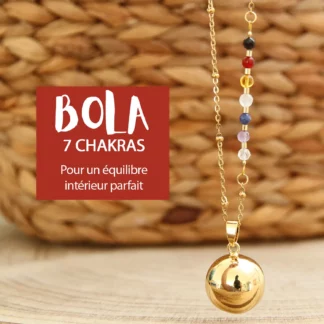 Le bola en pierres naturelles 7 chakras est un bijou coloré, réalisé sur mesure pour vous