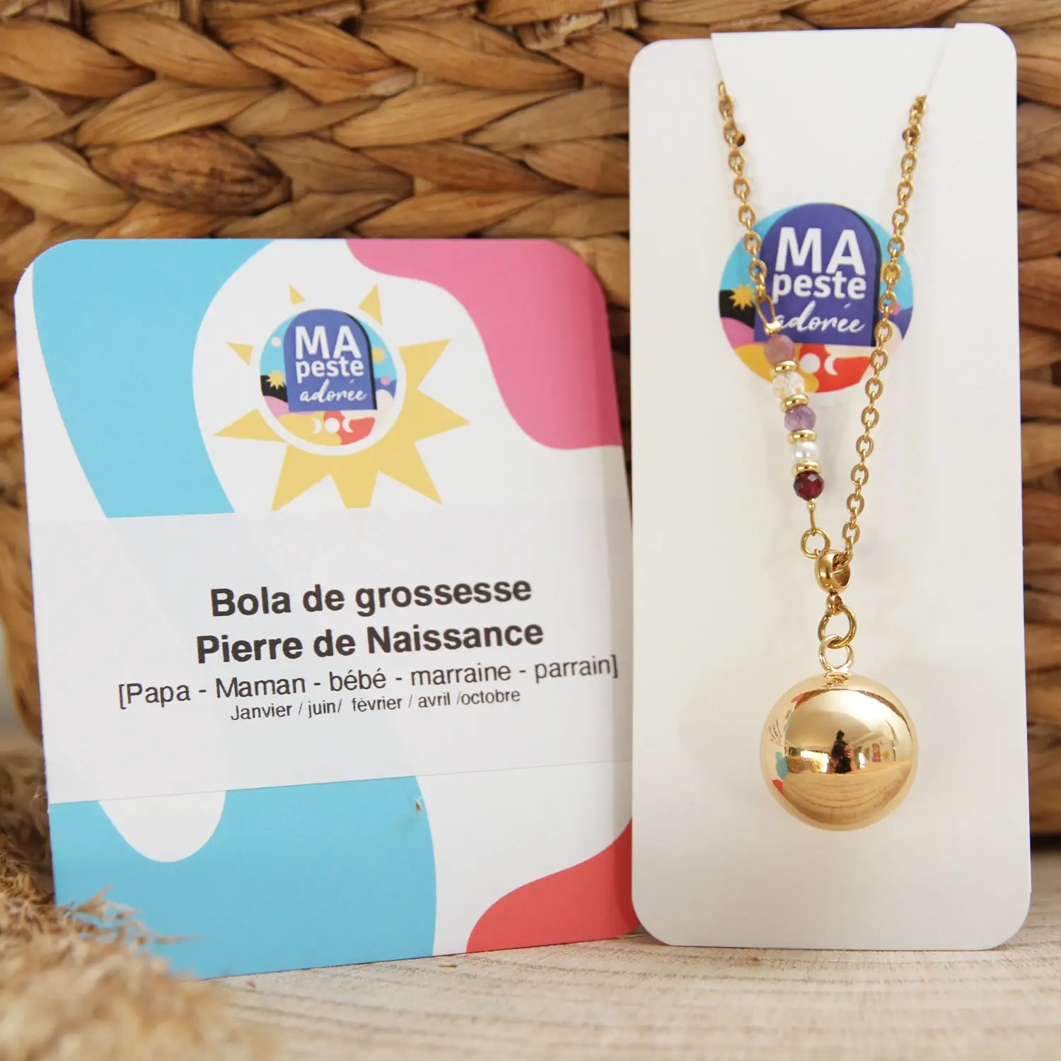 Bola de grossesse unique personnalisé selon les pierres de naissance