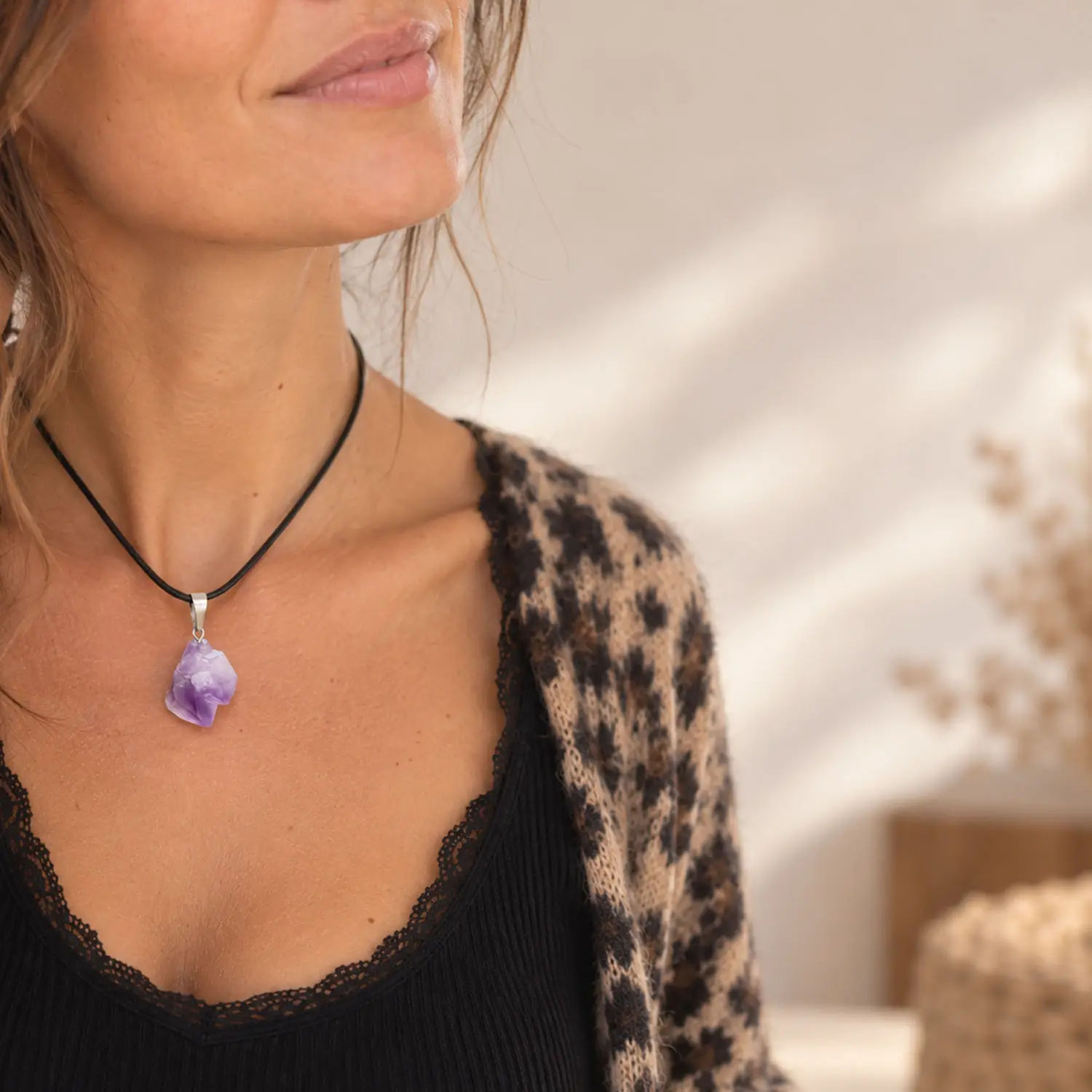 Collier pas cher en améthyste par Ma Peste Adorée