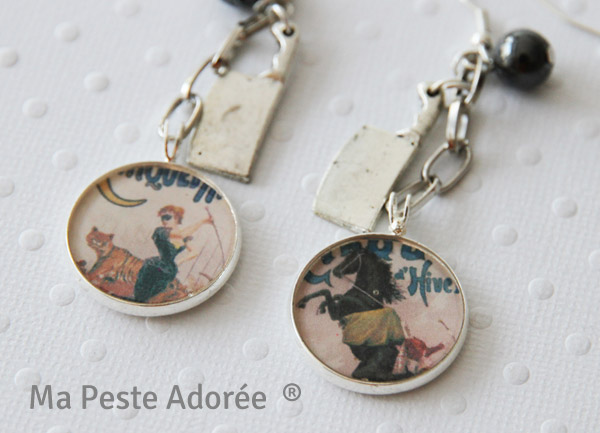 Bijoux vintage sur le thème du cirque par Ma Peste Adorée