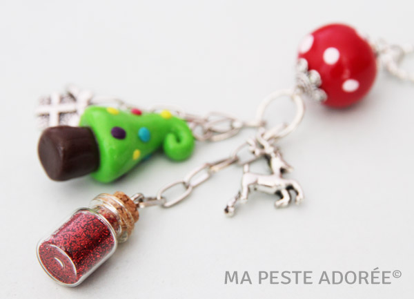 Bijoux en fimo thème Noël, créations exclusives Ma Peste Adorée