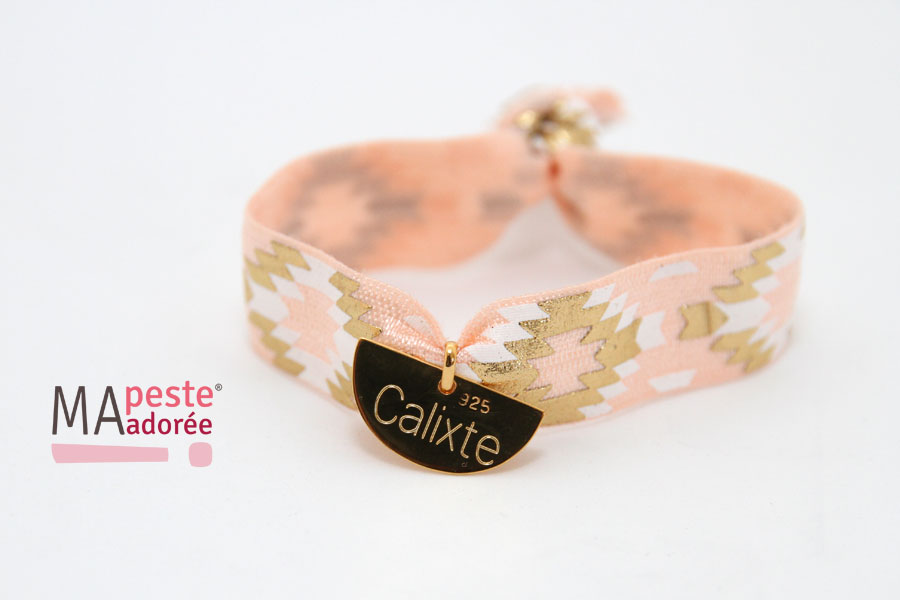 bracelet élastique gravé