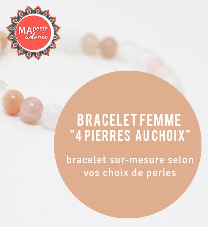 bracelet entièrement personnalisé en pierres naturelels