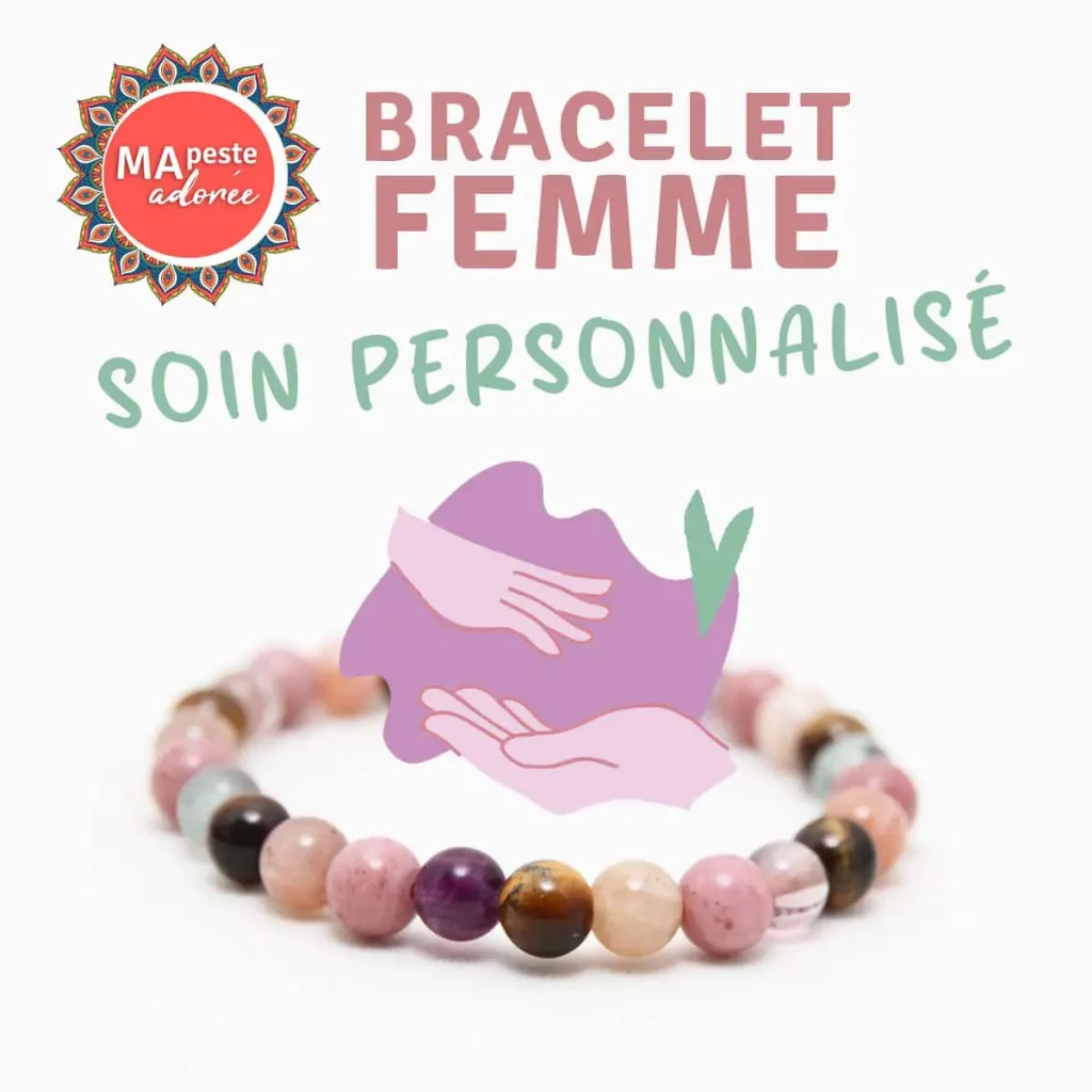 Bracelet Soin Personnalisé Femme, en pierres naturelles