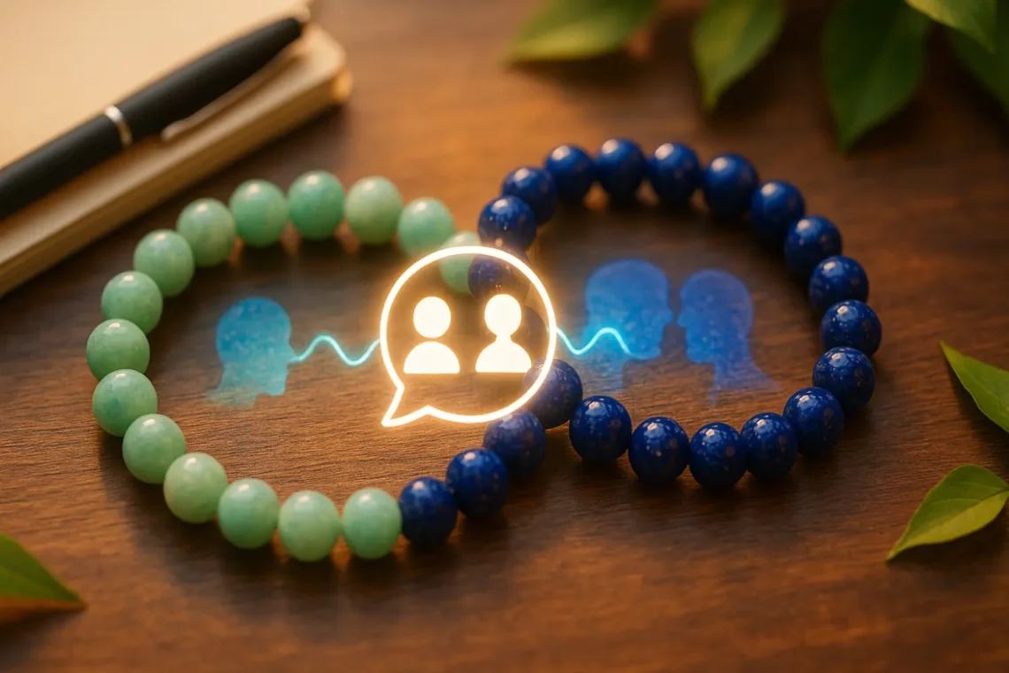 Amazonite et lapis-lazuli : l'association parfaite pour la communication