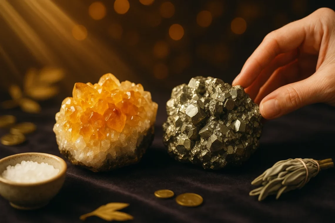 Citrine et pyrite : un duo puissant pour attirer l'abondance et la prospérité