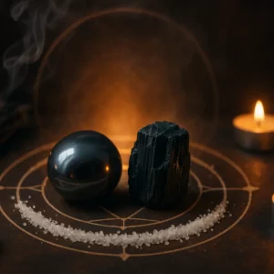 Hématite et tourmaline noire : le duo ultime de protection énergétique en lithothérapie