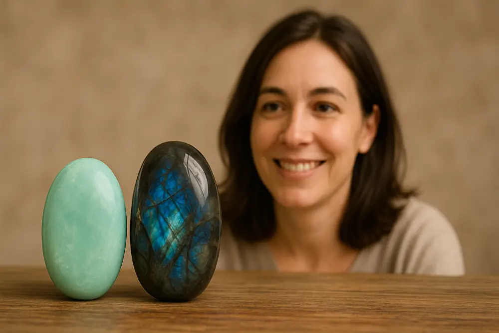 Amazonite avec labradorite : communication apaisée pour les empathes
