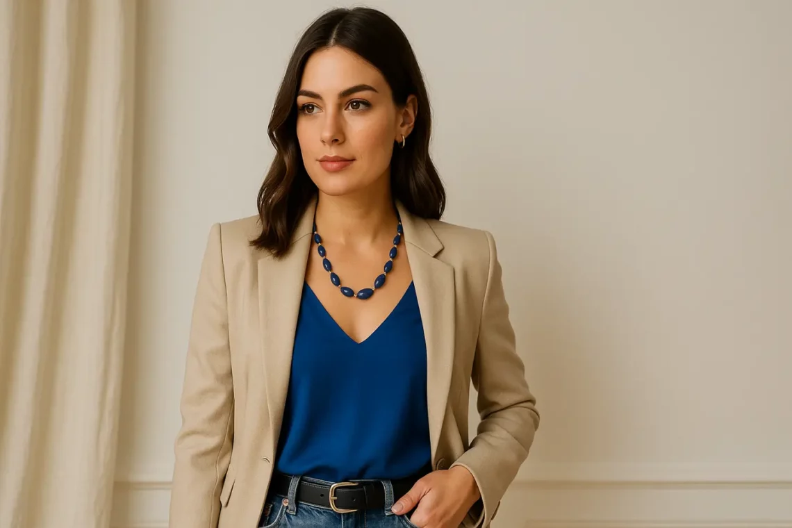 Porter un collier en lapis lazuli : 5 idées de tenues pour le sublimer