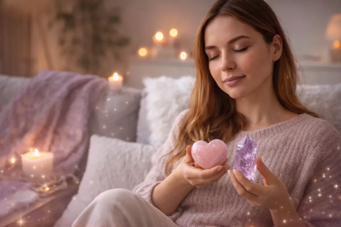 Apaiser le mental en hiver : 5 rituels anti-stress avec l’améthyste et le quartz rose