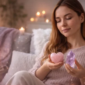 Apaiser le mental en hiver : 5 rituels anti-stress avec l’améthyste et le quartz rose