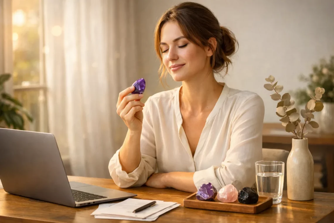 Pierres naturelles et stress au travail : vos alliées au bureau