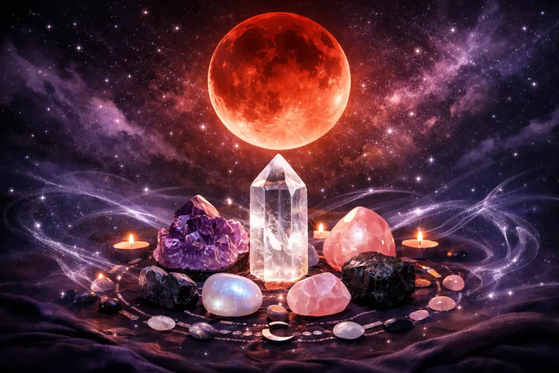 Pleine Lune de sang du 3 Mars 2026 : ses effets sur vos pierres naturelles