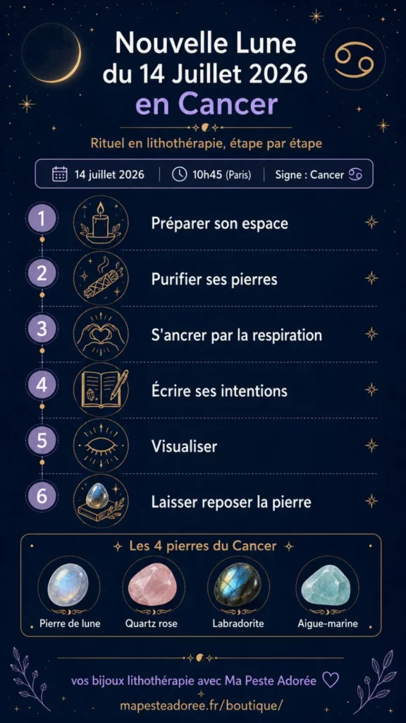 Le rituel étape par étape pour la nouvelle lune du 14 juillet