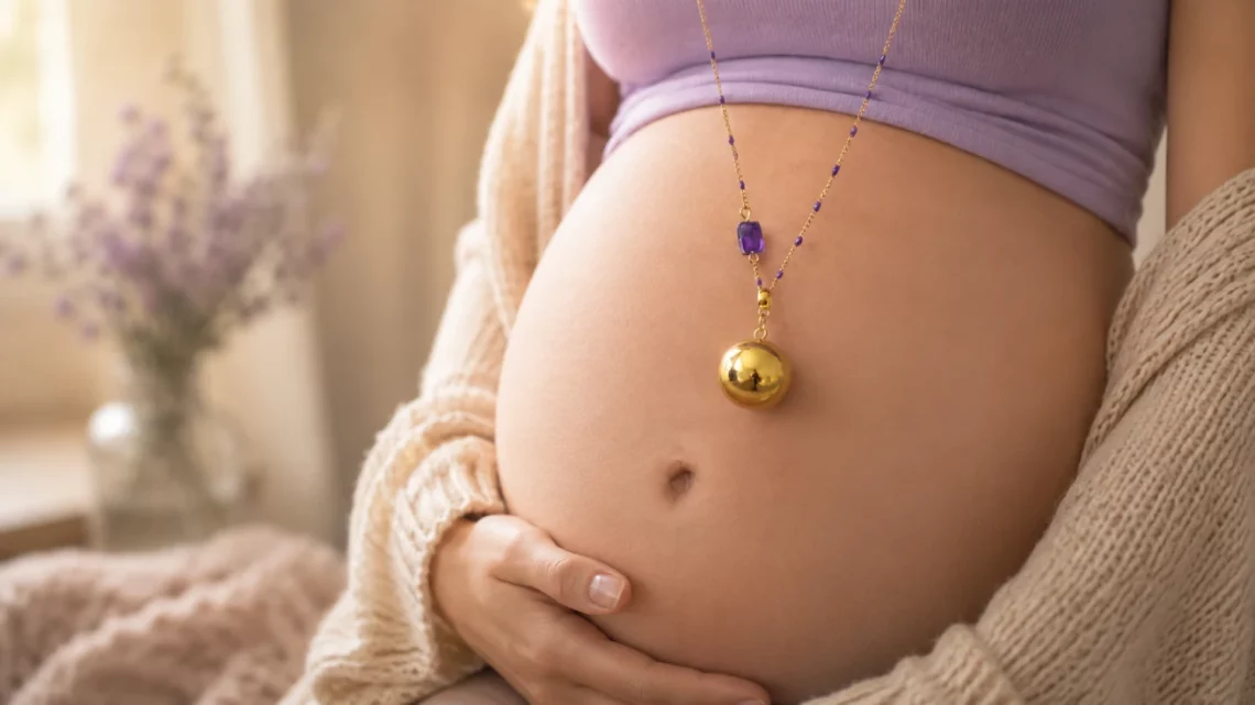 porter un bola de grossesse avec une améthyste