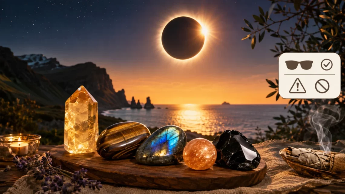 Éclipse 12 août 2026 et lithothérapie : ce que vous devez savoir
